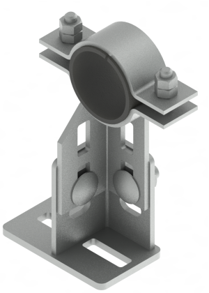 Трубный хомут средних нагрузок с регулируемым основанием