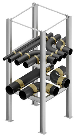 Разветвительный блок T-образный непроходной совмещенной блочно-модульной эстакады, тип 4