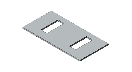 Пластина дистанционная трубного хомута со скользящим основанием