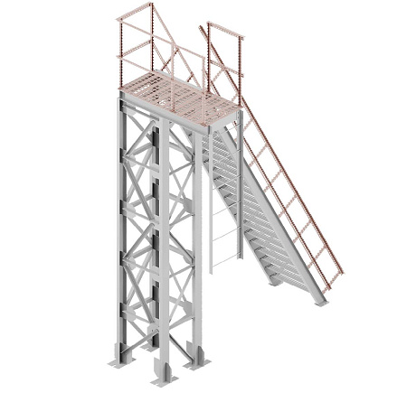 Угловая лестница тип 2