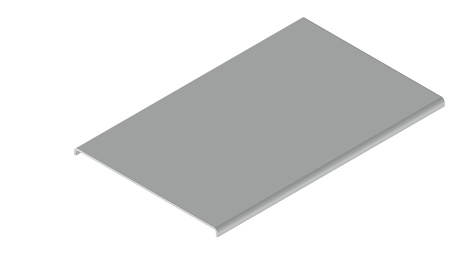 Накладка крышки прямых секций листовых лотков усиливающая