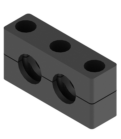 Прижим трубный сдвоенного крепления, группа 2