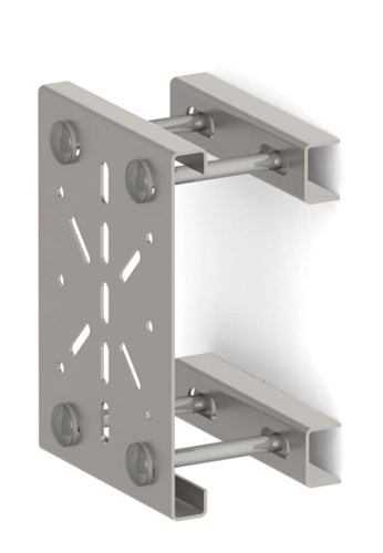 Универсальное крепление монтажной пластины к опоре