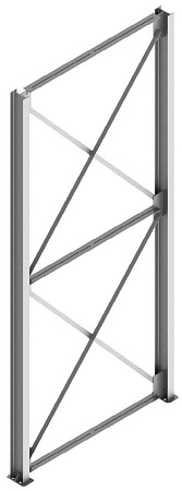 Опора плоская проходной несовмещенной блочно-модульной эстакады, тип 3