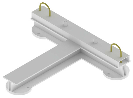 Верхняя опорная рама непроходной несовмещенной блочно-модульной эстакады, тип 5