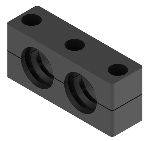 Прижим трубный сдвоенного крепления, группа 3