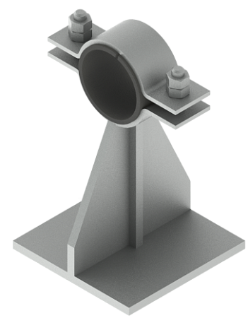 Трубный хомут средних нагрузок с скользящим основанием